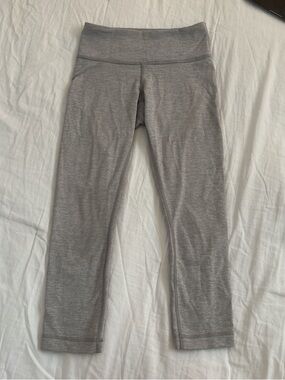 Lululemon Gray Leggings Cropped